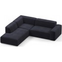 Karen Big venstrevendt chaiselong sofa i velour 260 x 250 cm - Blå