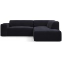 Karen Big højrevendt chaiselong sofa i velour 260 x 250 cm - Blå