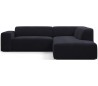 Karen Big højrevendt chaiselong sofa i velour 260 x 250 cm - Navyblå