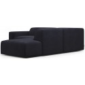 Karen Big højrevendt chaiselong sofa i velour 260 x 250 cm - Blå