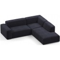 Karen Big højrevendt chaiselong sofa i velour 260 x 250 cm - Blå