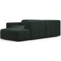 Karen Big højrevendt chaiselong sofa i velour 260 x 250 cm - Navyblå