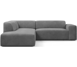 Karen Big venstrevendt chaiselong sofa i velour 260 x 250 cm - Mint