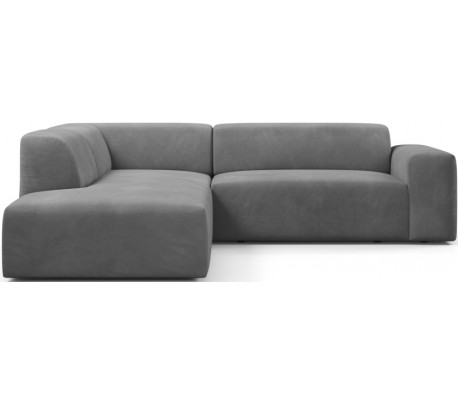 Karen Big venstrevendt chaiselong sofa i velour 260 x 250 cm - Mint