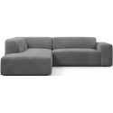 Karen Big venstrevendt chaiselong sofa i velour 260 x 250 cm - Mint