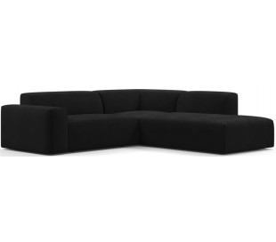 Karen Big højrevendt chaiselong sofa i velour 260 x 250 cm - Lysegrå 2
