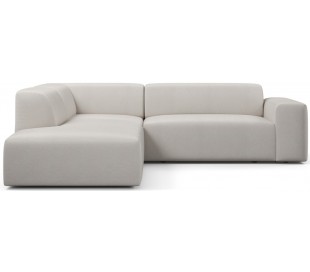 Karen Big venstrevendt chaiselong sofa i velour 260 x 250 cm - Sort
