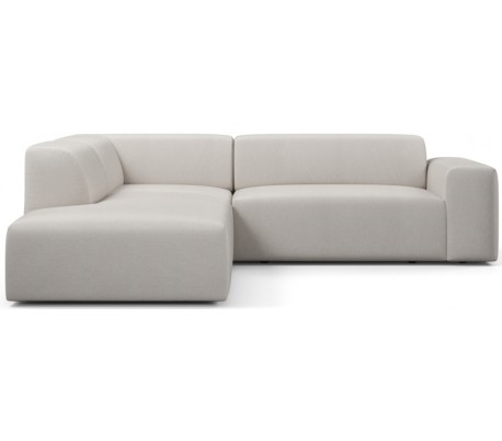 Karen Big venstrevendt chaiselong sofa i velour 260 x 250 cm - Sort