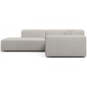Karen Big venstrevendt chaiselong sofa i velour 260 x 250 cm - Sort