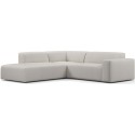 Karen Big venstrevendt chaiselong sofa i velour 260 x 250 cm - Sort