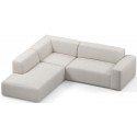 Karen Big venstrevendt chaiselong sofa i velour 260 x 250 cm - Sort