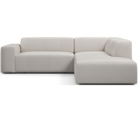 Karen Big venstrevendt chaiselong sofa i polyester 260 x 250 cm - Creme