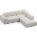 Karen Big venstrevendt chaiselong sofa i polyester 260 x 250 cm - Creme