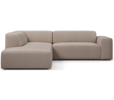 Karen Big venstrevendt chaiselong sofa i polyester 260 x 250 cm - Creme