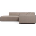 Karen Big venstrevendt chaiselong sofa i polyester 260 x 250 cm - Creme