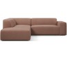 Karen Big venstrevendt chaiselong sofa i polyester 260 x 250 cm - Svag rosa