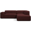 Karen Big højrevendt chaiselong sofa i polyester 260 x 250 cm - Svag rosa
