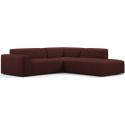 Karen Big højrevendt chaiselong sofa i polyester 260 x 250 cm - Svag rosa