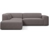 Karen Big venstrevendt chaiselong sofa i polyester 260 x 250 cm - Grå
