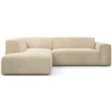 Karen Big venstrevendt chaiselong sofa i polyester 260 x 250 cm - Creme