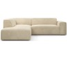 Karen Big venstrevendt chaiselong sofa i corduroy 260 x 250 cm - Creme