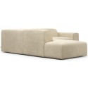 Karen Big venstrevendt chaiselong sofa i polyester 260 x 250 cm - Creme