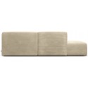 Karen Big venstrevendt chaiselong sofa i polyester 260 x 250 cm - Creme
