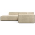 Karen Big venstrevendt chaiselong sofa i polyester 260 x 250 cm - Creme