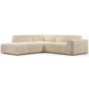 Karen Big venstrevendt chaiselong sofa i polyester 260 x 250 cm - Creme