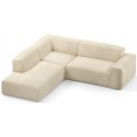 Karen Big venstrevendt chaiselong sofa i polyester 260 x 250 cm - Creme