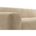 Karen Big venstrevendt chaiselong sofa i polyester 260 x 250 cm - Creme