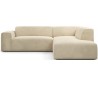 Karen Big højrevendt chaiselong sofa i corduroy 260 x 250 cm - Creme