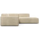 Karen Big venstrevendt chaiselong sofa i corduroy 260 x 250 cm - Creme