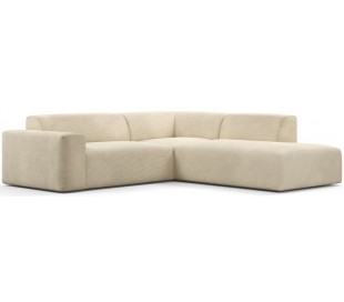 Karen Big venstrevendt chaiselong sofa i corduroy 260 x 250 cm - Creme 2