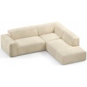 Karen Big venstrevendt chaiselong sofa i corduroy 260 x 250 cm - Creme