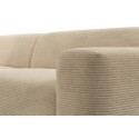 Karen Big venstrevendt chaiselong sofa i corduroy 260 x 250 cm - Creme