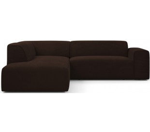 Karen Big venstrevendt chaiselong sofa i corduroy 260 x 250 cm - Brun