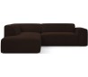 Karen Big venstrevendt chaiselong sofa i corduroy 260 x 250 cm - Mørkebrun