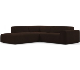 Karen Big venstrevendt chaiselong sofa i corduroy 260 x 250 cm - Brun 2