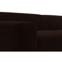 Karen Big venstrevendt chaiselong sofa i corduroy 260 x 250 cm - Brun