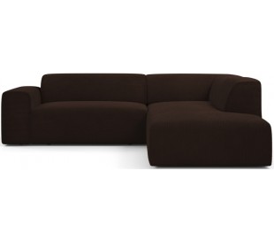 Karen Big højrevendt chaiselong sofa i corduroy 260 x 250 cm - Brun