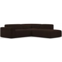 Karen Big højrevendt chaiselong sofa i corduroy 260 x 250 cm - Brun