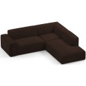 Karen Big højrevendt chaiselong sofa i corduroy 260 x 250 cm - Brun