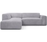 Karen Big venstrevendt chaiselong sofa i corduroy 260 x 250 cm - Grå