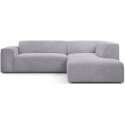 Karen Big højrevendt chaiselong sofa i corduroy 260 x 250 cm - Turkis