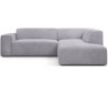 Karen Big højrevendt chaiselong sofa i corduroy 260 x 250 cm - Grå