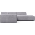 Karen Big højrevendt chaiselong sofa i corduroy 260 x 250 cm - Turkis