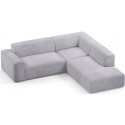 Karen Big højrevendt chaiselong sofa i corduroy 260 x 250 cm - Turkis