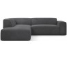 Karen Big venstrevendt chaiselong sofa i corduroy 260 x 250 cm - Antracit
