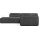 Karen Big venstrevendt chaiselong sofa i corduroy 260 x 250 cm - Grå